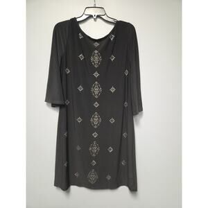 NWOT White House Black Market WHBM Embellished Jersey Tunic Dress Large